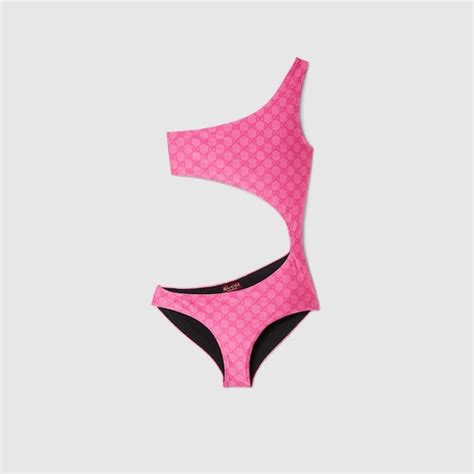 pink gucci bikini|GG stretch jersey swimsuit in Pink Ready.